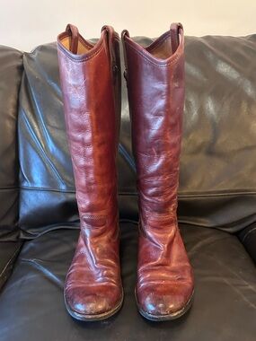 Frye London Melissa Tall Button Boot in Cognac